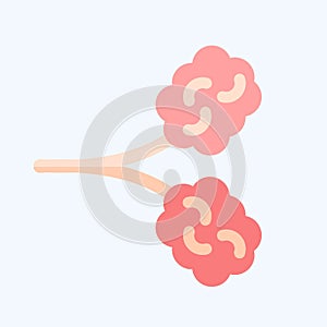Icon Idiopathic Pulmonary Fibrosis. related to Respiratory Therapy symbol. flat style. simple design editable. simple illustration