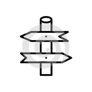 Icon Indicates Direction Path. Informer, Map, Location, Intersection, Route. Vector sign in simple style isolated on