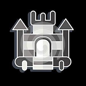 Icon Inflatable Castle. related to Amusement Park symbol. glossy style. simple design editable. simple illustration