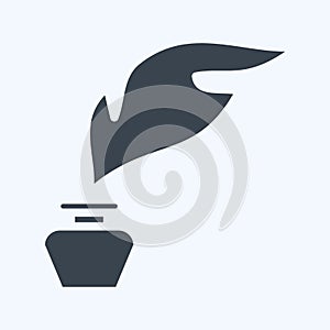 Icon Inkwell. suitable for Paint Art Tools symbol. glyph style. simple design editable. design template vector. simple