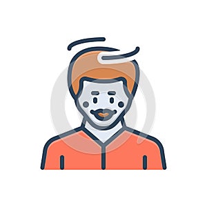 Color illustration icon for Innocent, candid and guilt photo