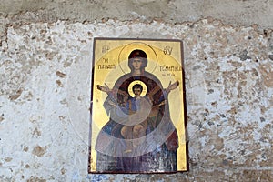 Icon inside Tsambika monastery