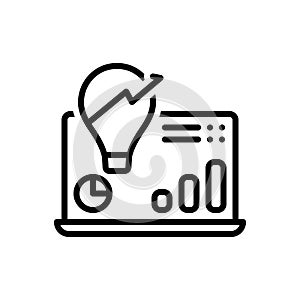 Black line icon for Insights From, insights and finance photo