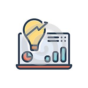Color illustration icon for Insights From, insights and finance photo