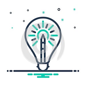 Mix icon for Inspired, inspirit and bulb