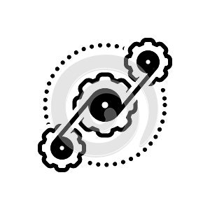 Black solid icon for Integration, combination and integral photo