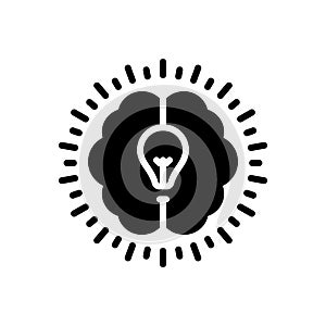 Black solid icon for Intellectual, mental and education