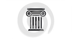 An icon of an Ionic column against a white background. The column features classic