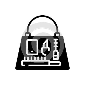 Black solid icon for Item, object and commodity