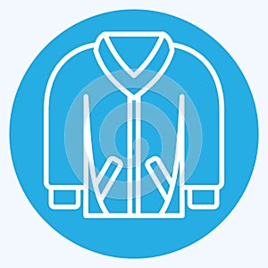 Icon Jacket. related to Hipster symbol. blue eyes style. simple design editable. simple illustration