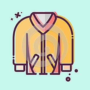 Icon Jacket. related to Hipster symbol. MBE style. simple design editable. simple illustration