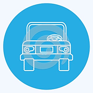 Icon Jeep. suitable for education symbol. blue eyes style. simple design editable. design template vector. simple illustration