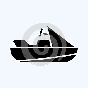 Icon Jet Ski. suitable for Education symbol. glyph style. simple design editable. design template vector. simple illustration