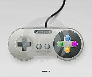 Icon joystick with buttons. EPS10