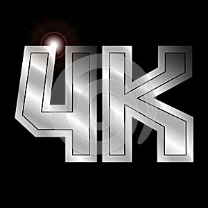 Icon 4K - High definition video format - Vector