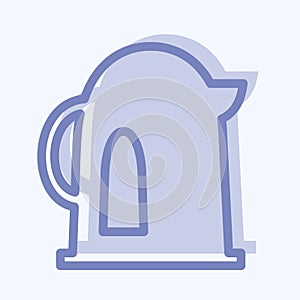 Icon Kettle - Two Tone Style - Simple illustration,Editable stroke