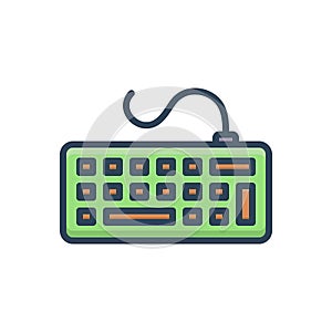 Color illustration icon for Keyborad, clavier and fingerboard photo