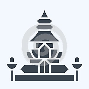 Icon King Norodom Stupa. related to Cambodia symbol. glyph style. simple design editable. simple illustration