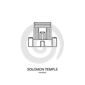 Icon of king Solomon Temple named Beit HaMikdash - The Holy House in Hebrew.