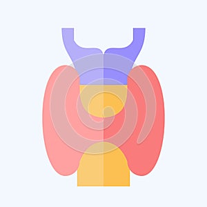 Icon Larynx. related to Respiratory Therapy symbol. flat style. simple design editable. simple illustration