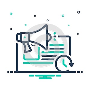 Mix icon for Lately, promotion and latterly