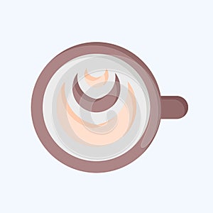 Icon Latte. related to Coffee symbol. flat style. simple design editable. simple illustration