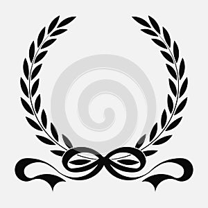 Icon laurel wreath, spotrs design - vector