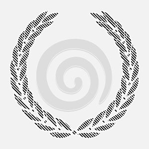 Icon laurel wreath, spotrs design - vector