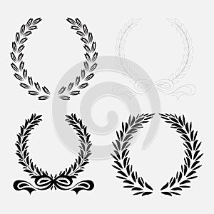 Icon laurel wreath, spotrs design - vector