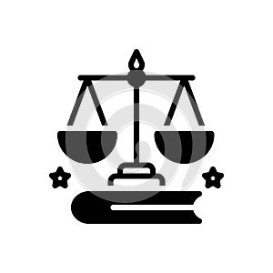Black solid icon for Legislative, law and senatorial photo