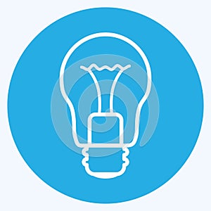 Icon Light Bulb. suitable for Home symbol. blue eyes style. simple design editable. design template vector. simple symbol