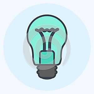 Icon Light Bulb. suitable for Home symbol. color mate style. simple design editable. design template vector. simple symbol