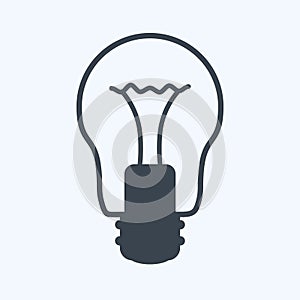 Icon Light Bulb. suitable for Home symbol. glyph style. simple design editable. design template vector. simple symbol illustration