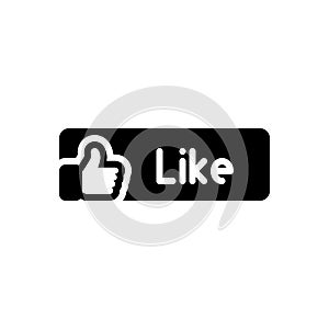 Black solid icon for Like Button, conforming and good photo