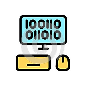 Icon computer binary coding