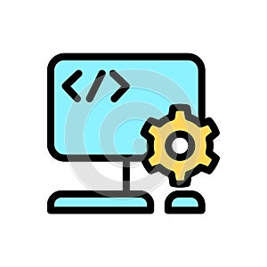 Icon computer coding setting