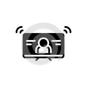 Black solid icon for Live, broadcast and sound