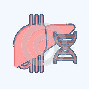Icon Liver Cysts. related to Hepatologist symbol. doodle style. simple design editable. simple illustration