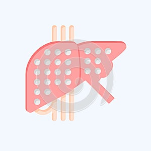 Icon Liver Fibrosis. related to Hepatologist symbol. flat style. simple design editable. simple illustration