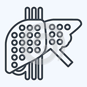 Icon Liver Fibrosis. related to Hepatologist symbol. line style. simple design editable. simple illustration