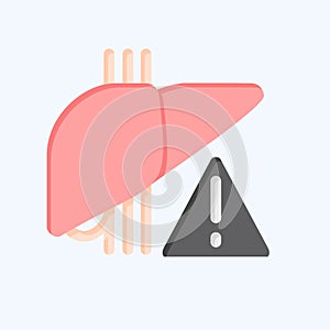 Icon Liver Problem. related to Hepatologist symbol. flat style. simple design editable. simple illustration