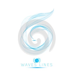 Icon logo beautiful blend massive waves abstract background photo