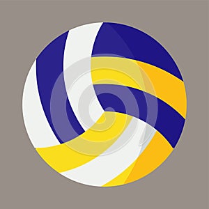 Icon, logo, vector illustration of volleyball isolated on gray background. suitable for sports, schools, patterns, designs and
