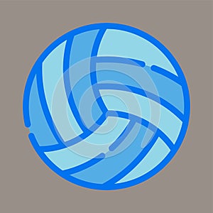 Icon, logo, vector illustration of volleyball isolated on gray background. suitable for sports, schools, patterns, designs and