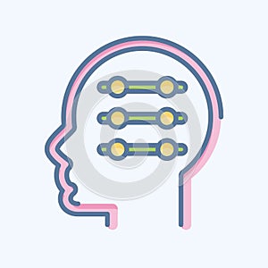 Icon Machine Learning. related to Psychology Personality symbol. simple design editable. simple illustration