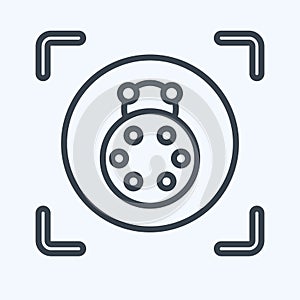 Icon Macro Photography. related to Photography symbol. line style. simple design editable. simple illustration photo