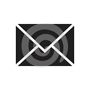 icon mail, message, inbox envelope flat style icon isolated on white background