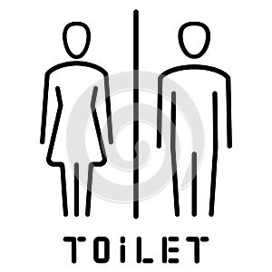 Symbol männlich a eine Frau Toilette 