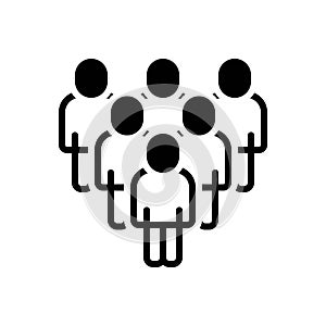 Black solid icon for Many, numerous and promiscuous