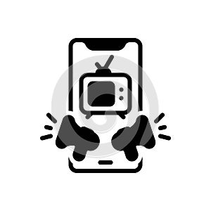 Black solid icon for Marketing, promotion and online